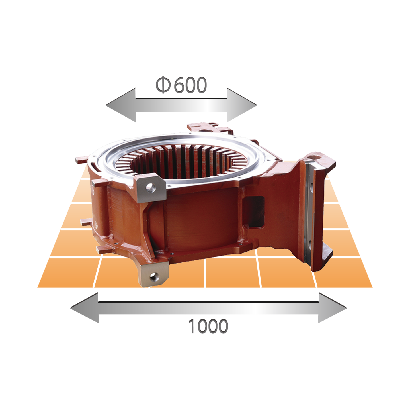 非バランス体-加工物  高速鉄道用モーター